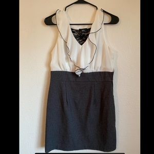 Professional cute dress size 9 grey black and white